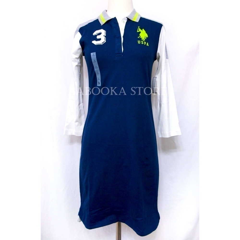 USPA Women's Dress Comfortable Cotton Jersey Polo Shirt Dress XS, S